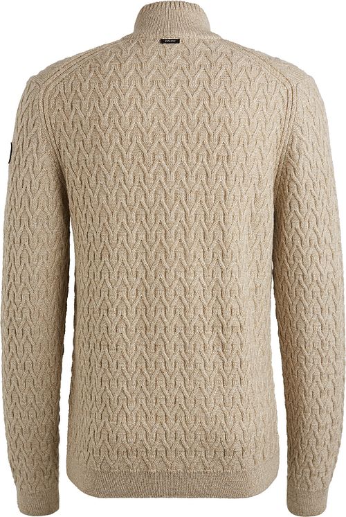 Vanguard Pullover Demi-Zip Laine Beige Product / Achterkant