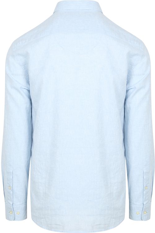 McGregor Chemise Linen Blend Bleu Clair Product / Achterkant