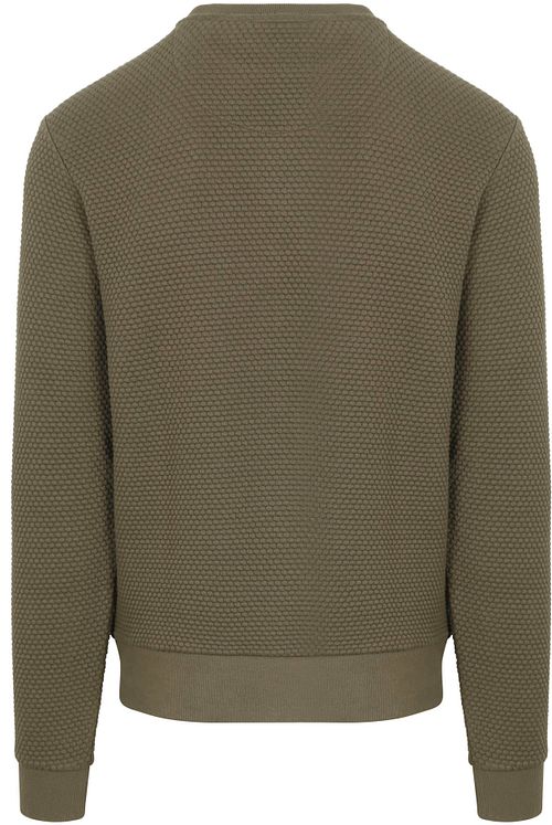 Petrol Struktur Pullover Oliven Product / Achterkant