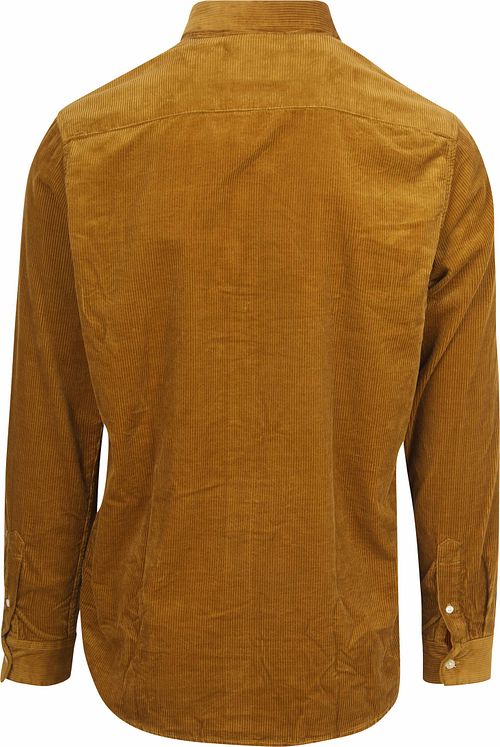 Chemise Scotch and Soda Solid Corduroy Jaune Ocre Product / Achterkant