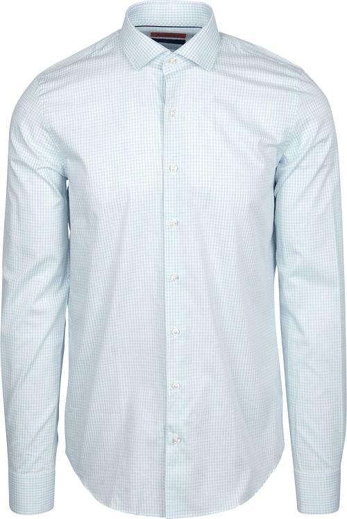 Suitable Shirt Extra Long Sleeves Twill Checks Light Green Product