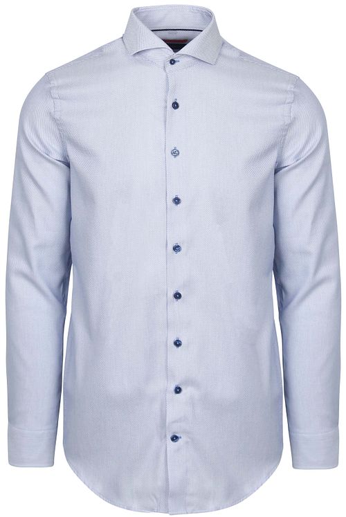 Suitable Skjorte Jacquard Luxe Blå Product