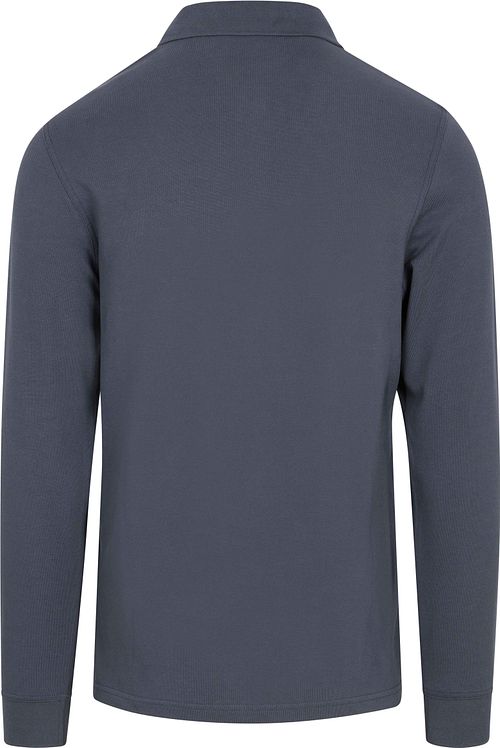 Barbour International Longsleeve Piqué Poloshirt Washed Charcoal