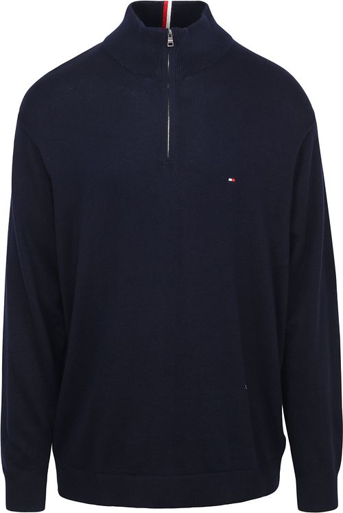Jersey Tommy Hilfiger Big & Tall con media cremallera azul marino Product