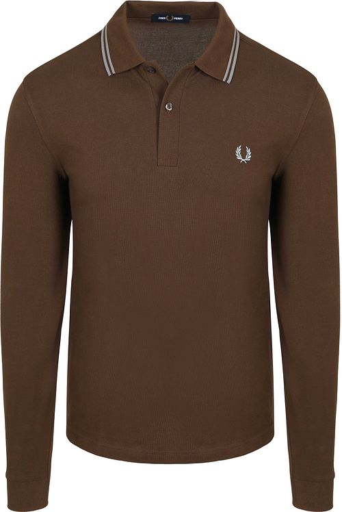 Koszulka polo Fred Perry z długim rękawem w kolorze brązowym 49A Product