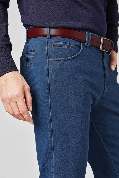 Meyer Jeans Dublin Blauw Model / Detail