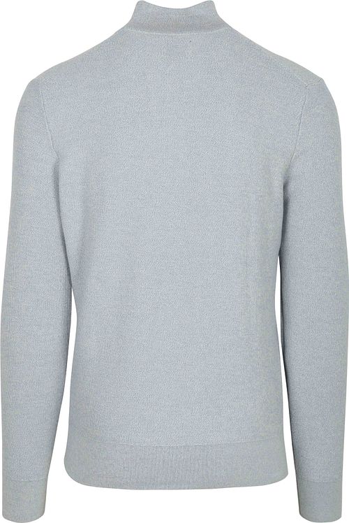 State Of Art Half Zip Trøje Melange Lyseblå Product / Achterkant