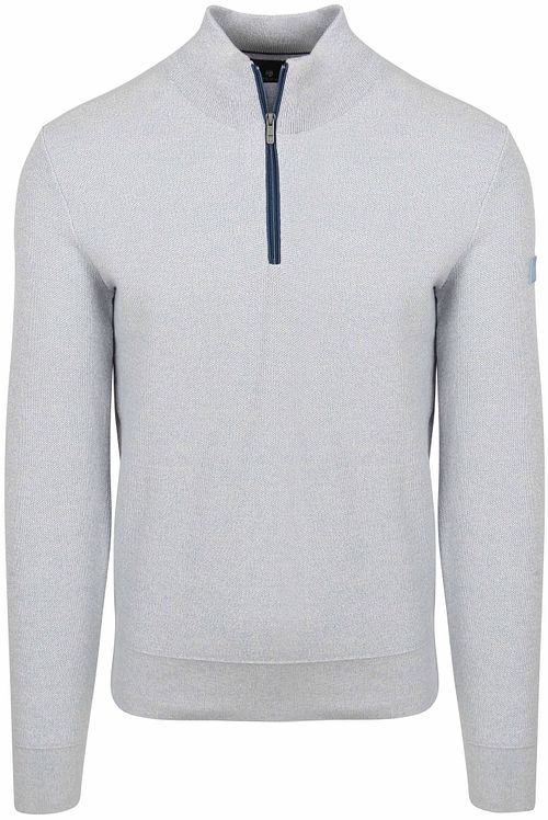 State Of Art Half Zip Trui Melange Lichtblauw Product