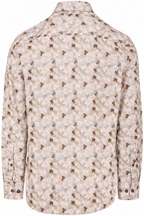 State Of Art Skjorte Blomsterprint Brun Product / Achterkant