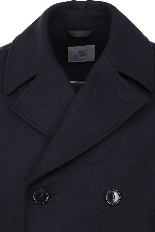 Suitable Prestige Coat Nathan Wool Blend Navy Product / Detail