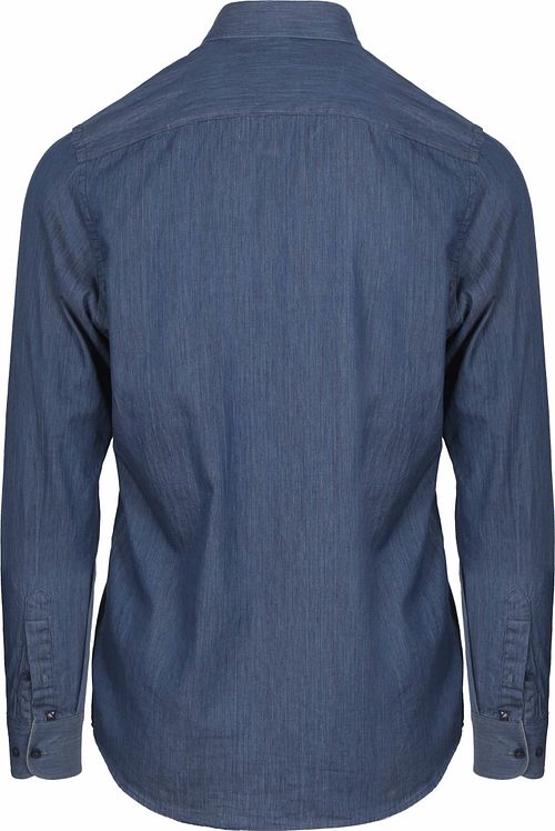 Suitable Skjorta Tvättad Mörkblå Product / Achterkant