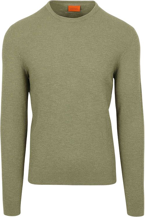 Suitable sweter z fakturą slub w kolorze oliwkowym Product