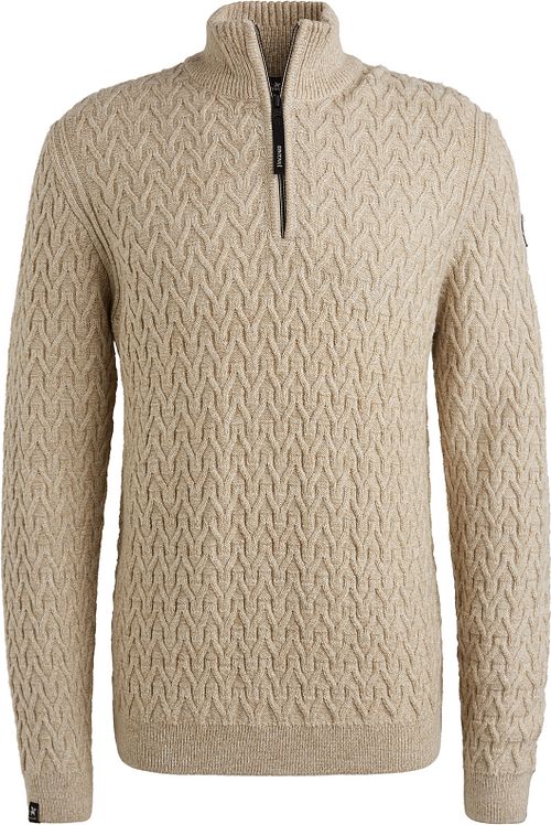 Vanguard Pullover Demi-Zip Laine Beige Product