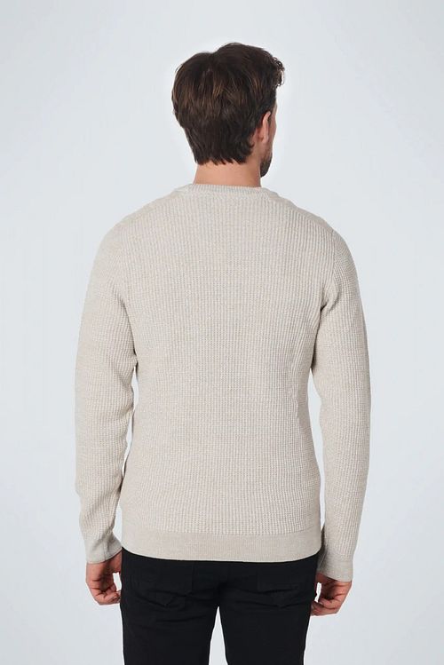 Pullover in maglia No Excess beige Model / Achterkant