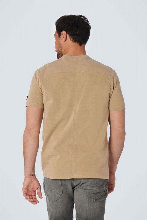 Camiseta No Excess con botones caqui Model / Achterkant
