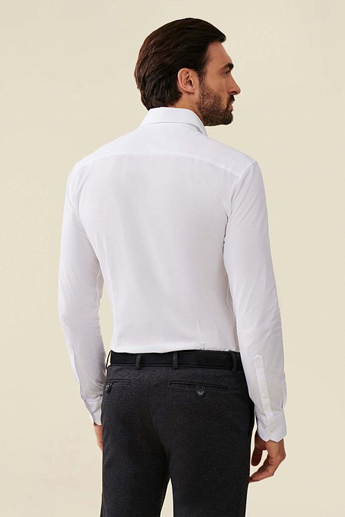 Cavallaro Piqué Shirt White Model / Achterkant