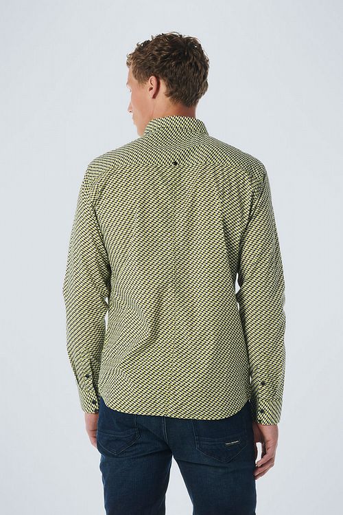 No Excess Overhemd Print Groen Model / Achterkant