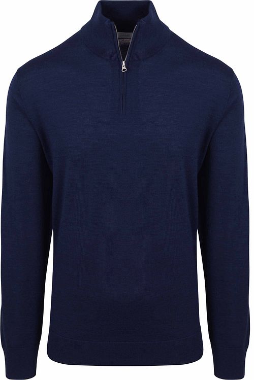 Kung Essentials The Michael Half Zip Pull Merino Navy Product