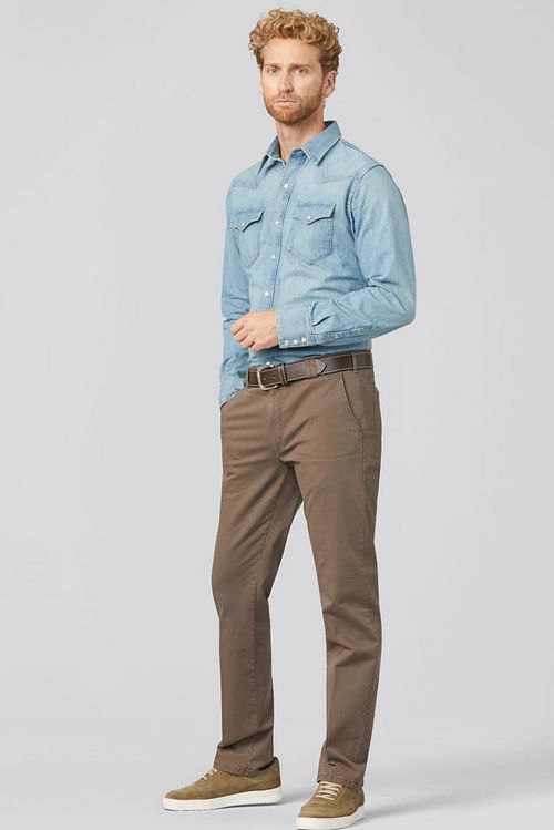 Meyer Pantalon Roma Marron Model / Voorkant