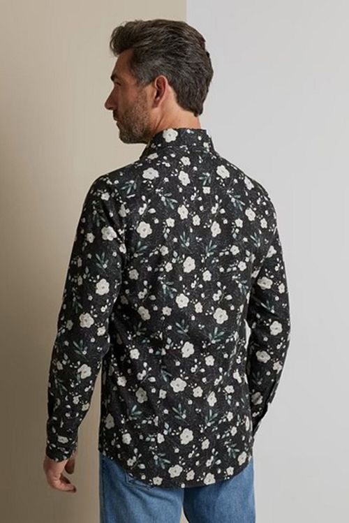 Camisa Vanguard con estampado floral en negro Model / Achterkant