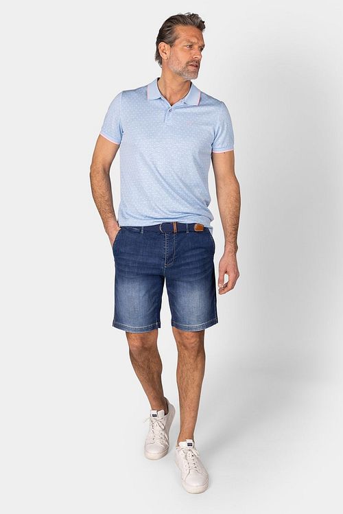 NZA Polo Warren Pastel Blue Model / Voorkant