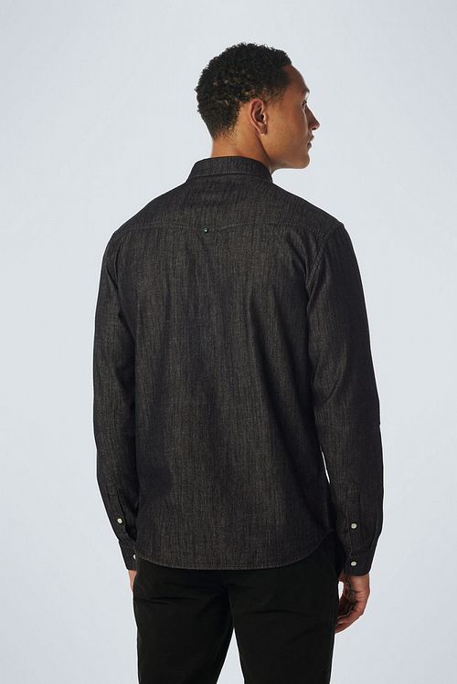 Camisa No Excess en denim twill antracita Product / Achterkant