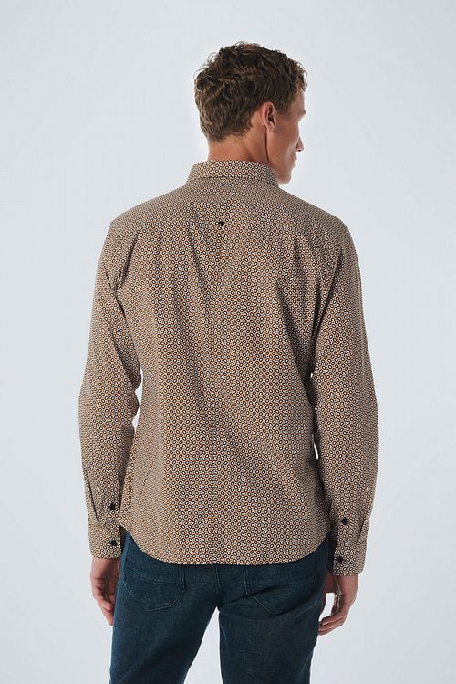 No Excess Hemd mit Musterdruck Orange Model / Achterkant