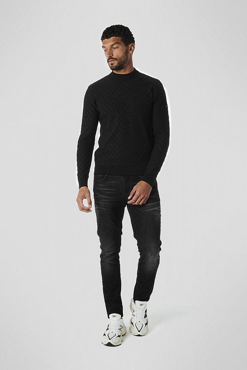 Jersey jacquard de punto No Excess negro Model / Voorkant