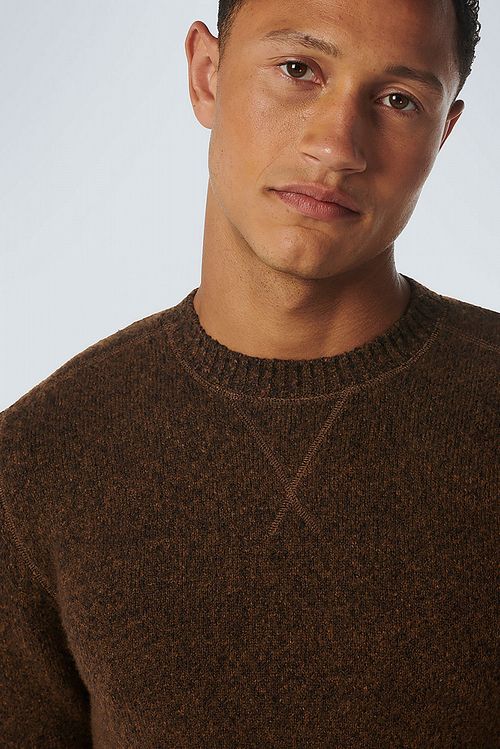 No Excess Pullover Melange Caramel Model / Detail