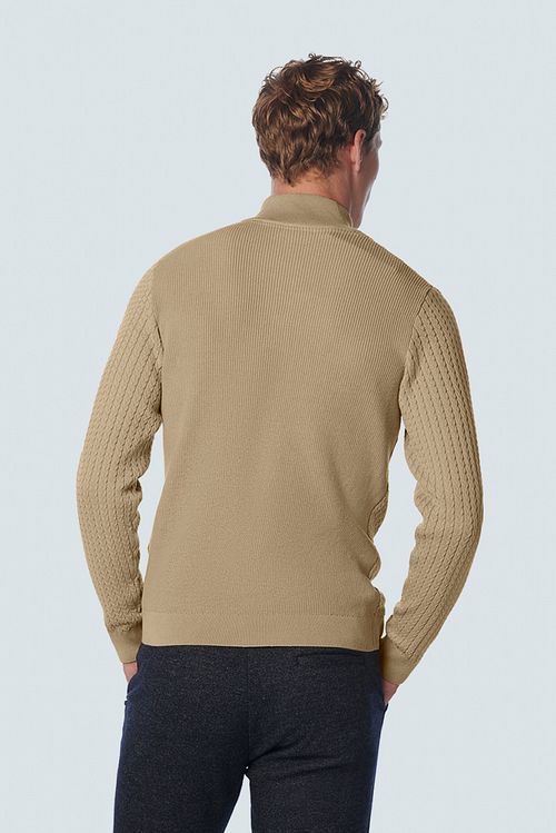 No Excess Maglione con collo mock beige Model / Achterkant