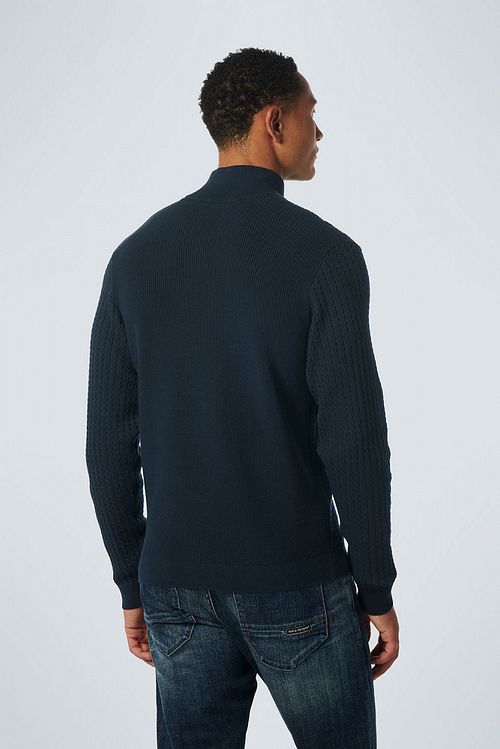 No Excess mockneck-trøje, Navy Model / Achterkant