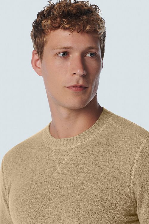 No Excess sweter melanżowy beżowy Model / Detail