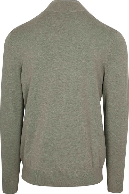 Profuomo Half Zip Pullover Luxury Basic Groen Product / Achterkant