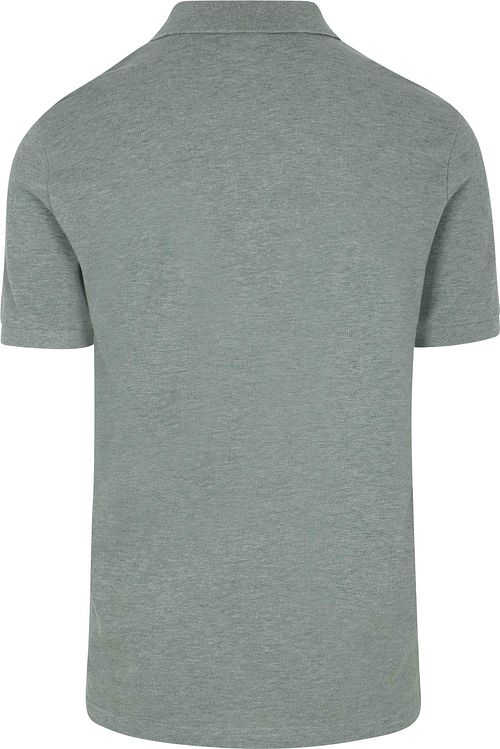 Profuomo Polo Piqué Mélangé Vert Product / Achterkant