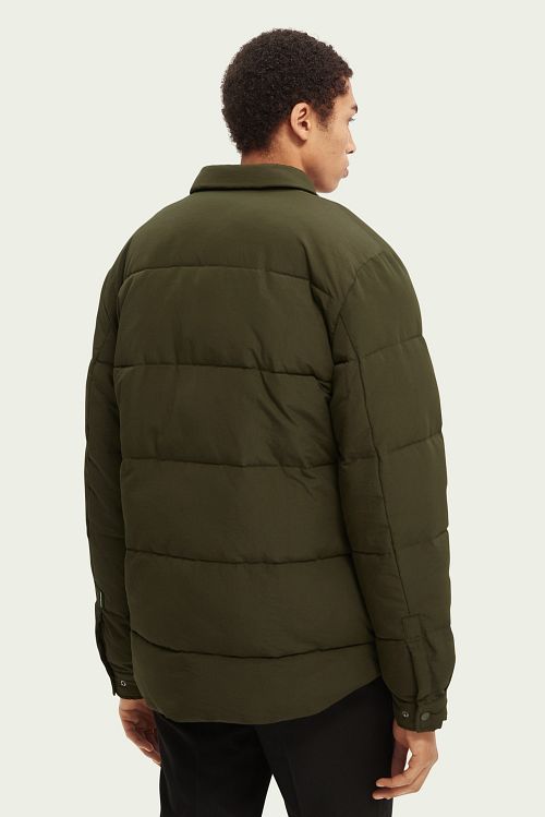 Scotch and Soda Vandafvisende Jakke Mørkegrøn Model / Achterkant