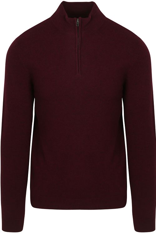 Steppin' Out Halvzip-tröja i merinoull i bordeaux Product