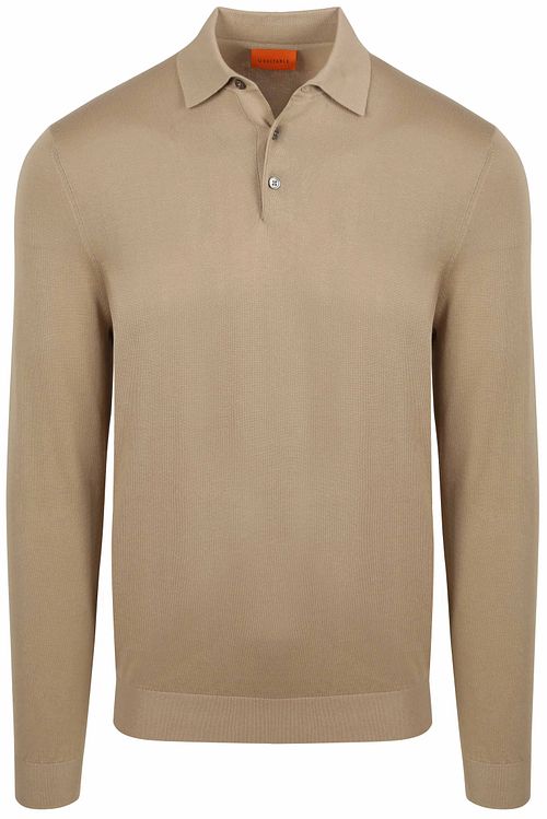 Suitable Compact Cotton Polo Manga Larga Taupe Product