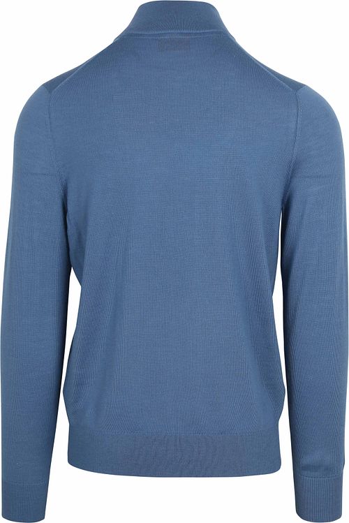 Suitable Merino Half Zip Pullover Ink Blau Product / Achterkant