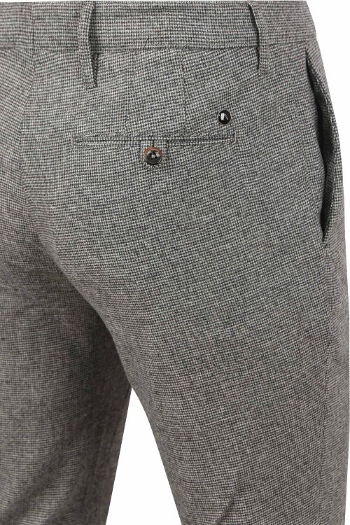 Alberto Rob Stretch Broek Pied de Poule Grijs Product / Detail