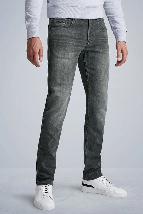 PME Legend Nightflight Jeans Stone Mid Grey Model / Voorkant