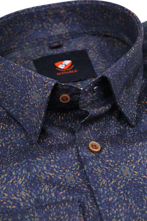 Camisa Suitable Van Gogh azul marino Product / Detail