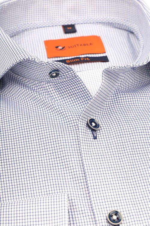 Camisa Suitable de cuadros en azul marino Product / Detail
