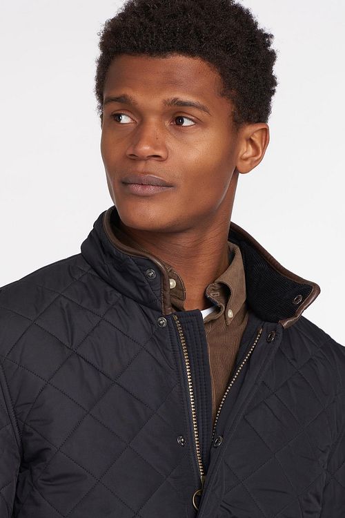 Chaqueta acolchada Barbour Powell azul marino oscuro Model / Detail