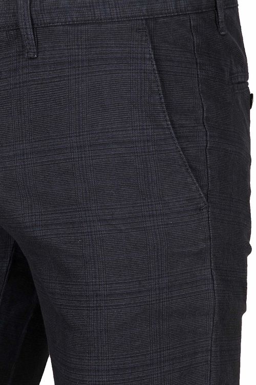 Suitable Chino Sartre de cuadros azul marino Product / Detail