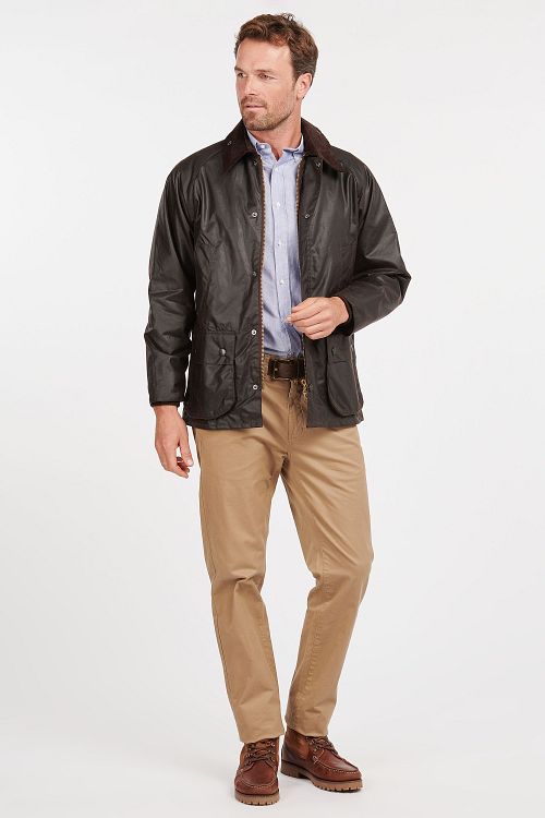 Barbour Bedale Wachsjacke Braun Model / Voorkant