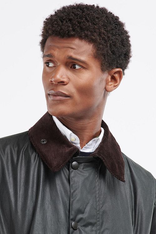 Barbour Border Voks Jakke Grønn Model / Detail