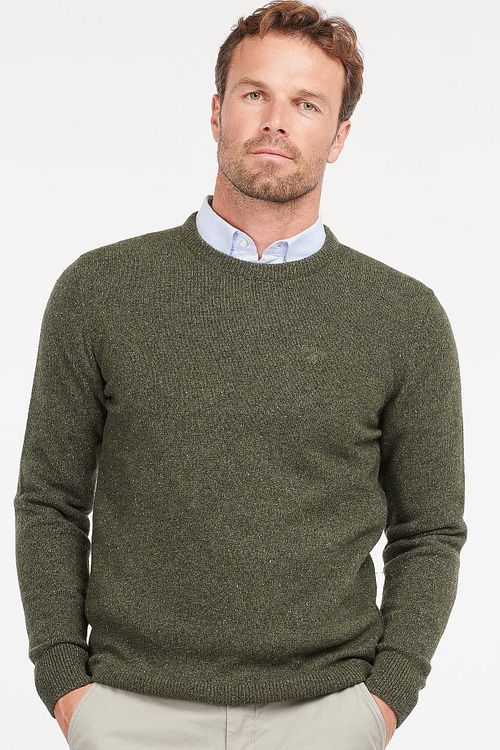 Barbour Maglione Tisbury Verde Scuro Model / Voorkant