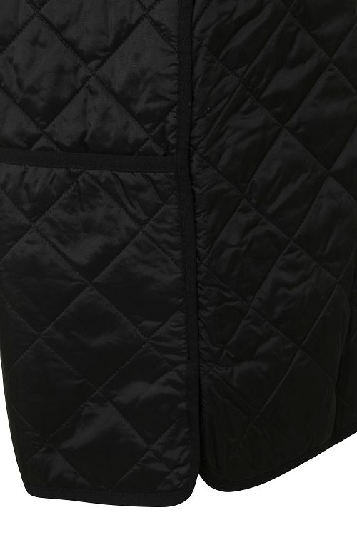 Barbour pikowana podpinka na zamek, czarna Product / Detail