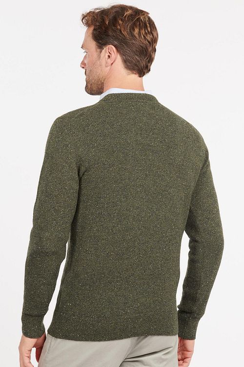 Barbour Sweter Tisbury w kolorze ciemnozielonym Model / Achterkant