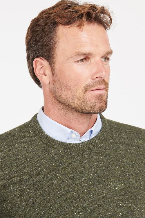 Barbour Sweter Tisbury w kolorze ciemnozielonym Model / Detail
